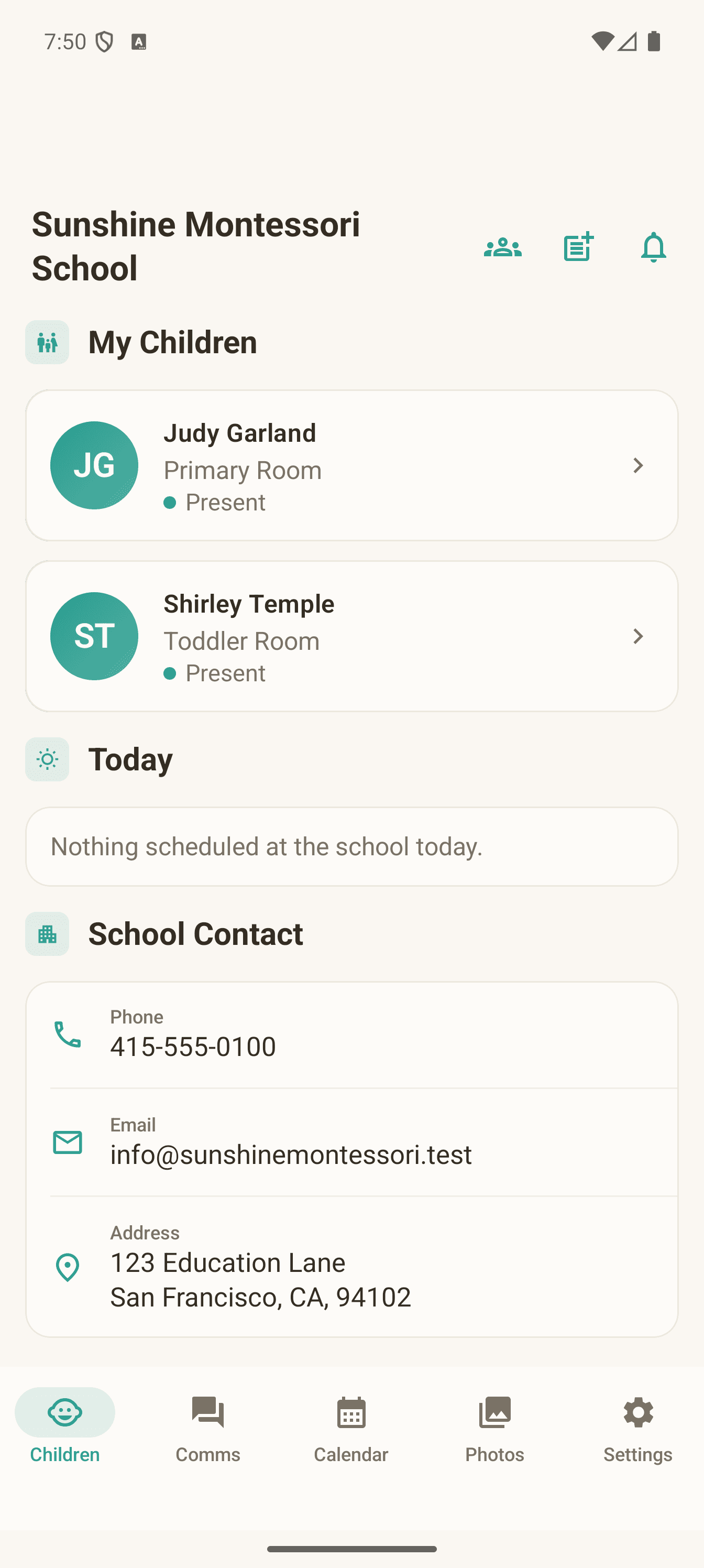 Know how your child's day is going.