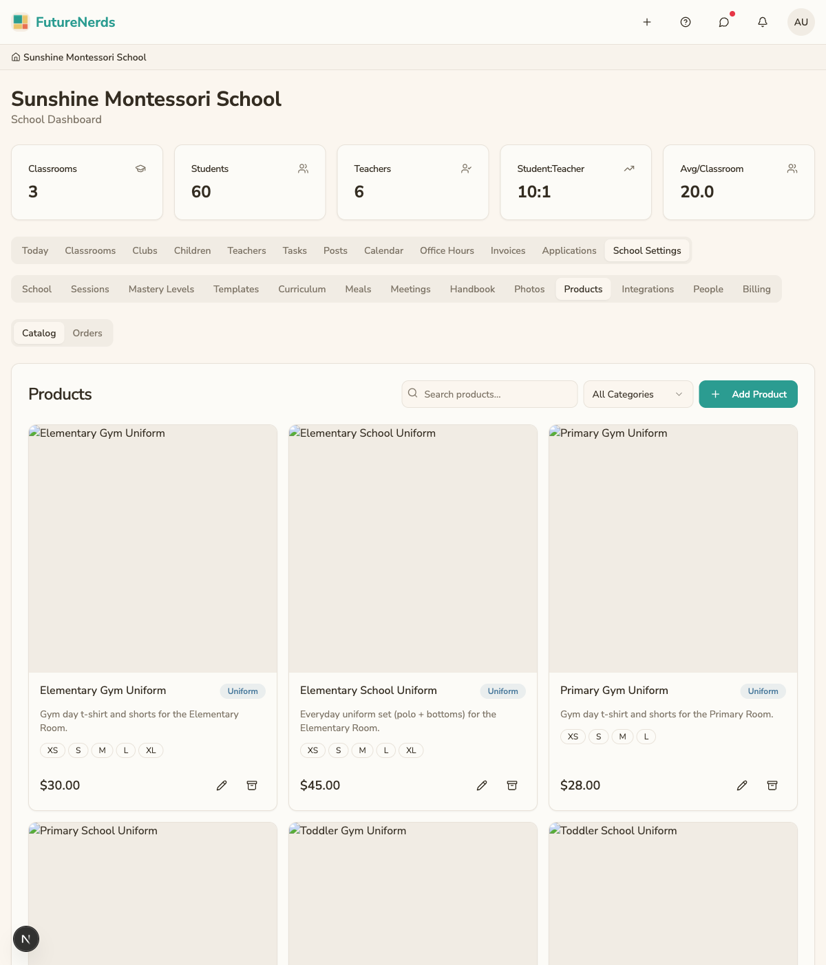 Configure products and Stripe